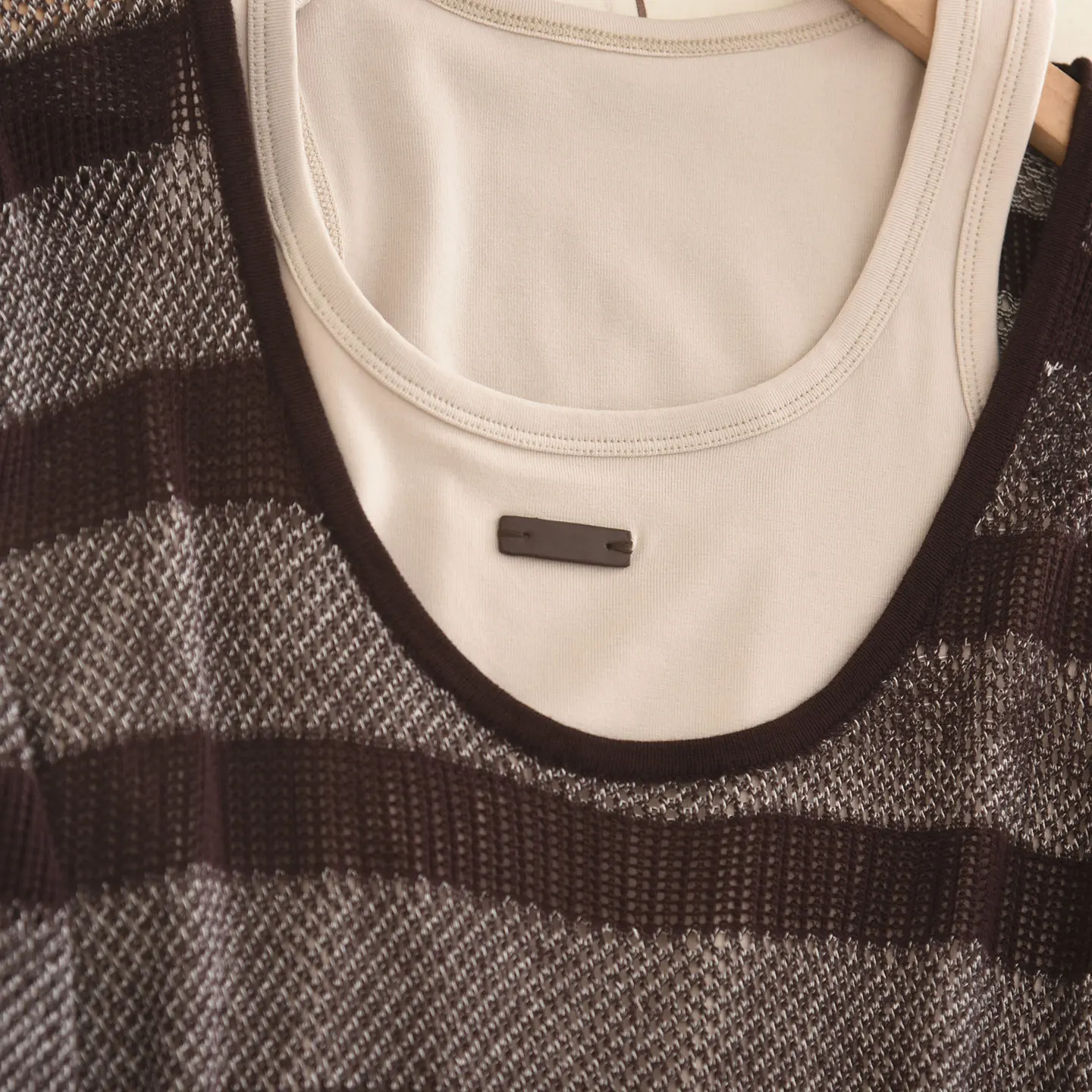 Elegant Lazy Style Bird Hollow out Vest Top And Bottom Set Autumn 2026 Knitted Striped Shirt Long Sleeve round Neck Fashionab...