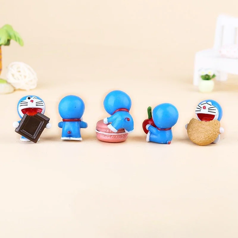 Nowy 6 sztuk/zestaw Kawaii Pvc Anime Doraemon Model postaci ozdoba na wierzch tortu zabawki śliczna kolekcja prezent dla dzieci dekoracji