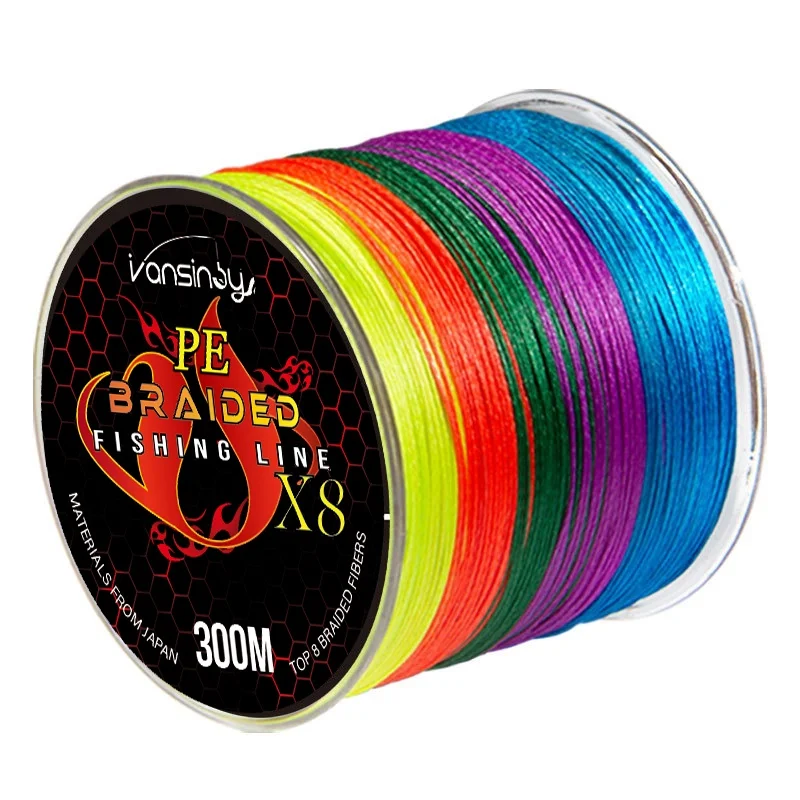 100M/300M PE 4 Strands/8 Strands Braided Fishing Line  Abrasion Resistant Braided Lines High Performance Super Smooth