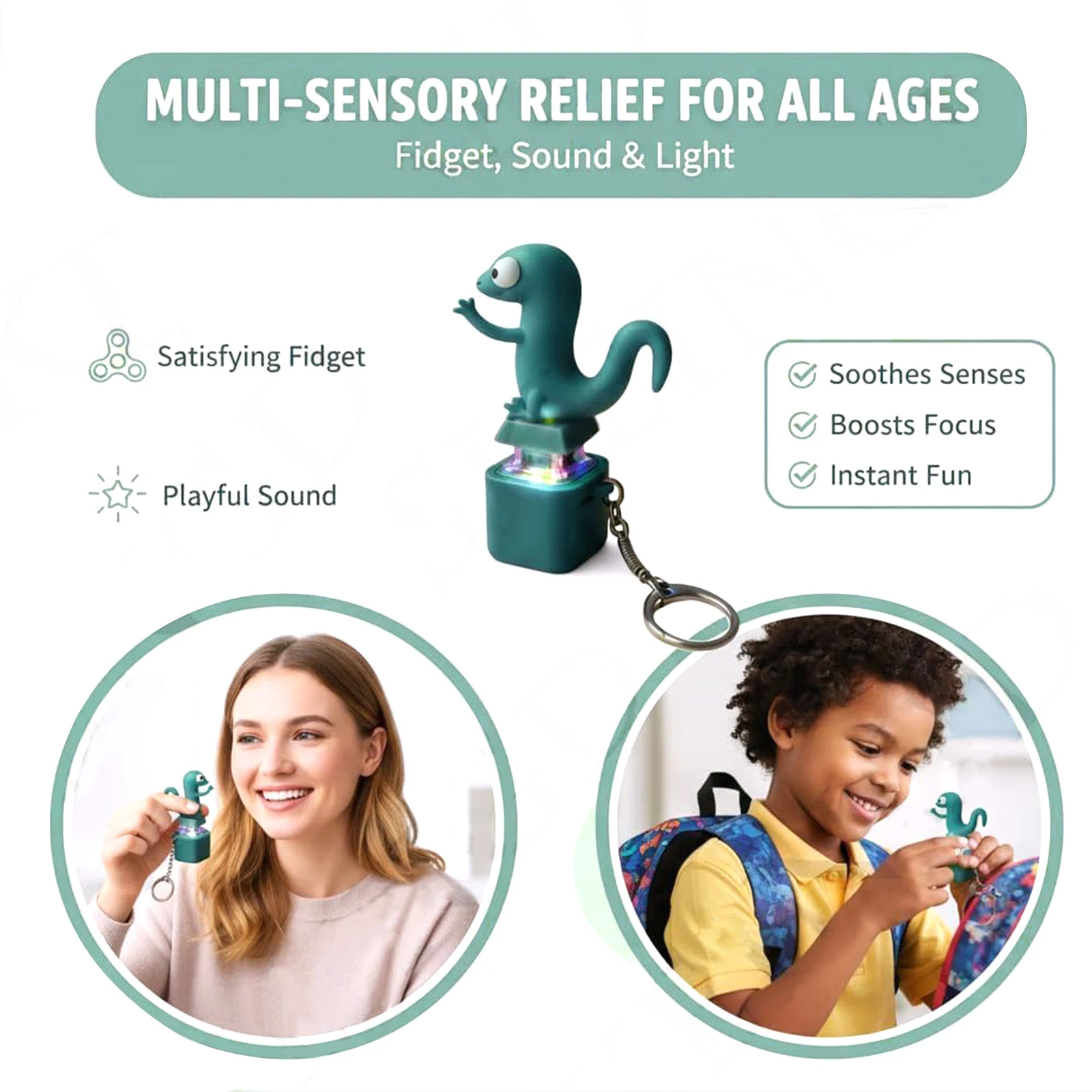 1-3 قطعة السحالي المفاتيح الصوت تململ لعبة قابلة للشحن مصباح ليد لعبة تململ ث/الحيوان الصوت الإجهاد الإغاثة القلق الإغاثة الفرس