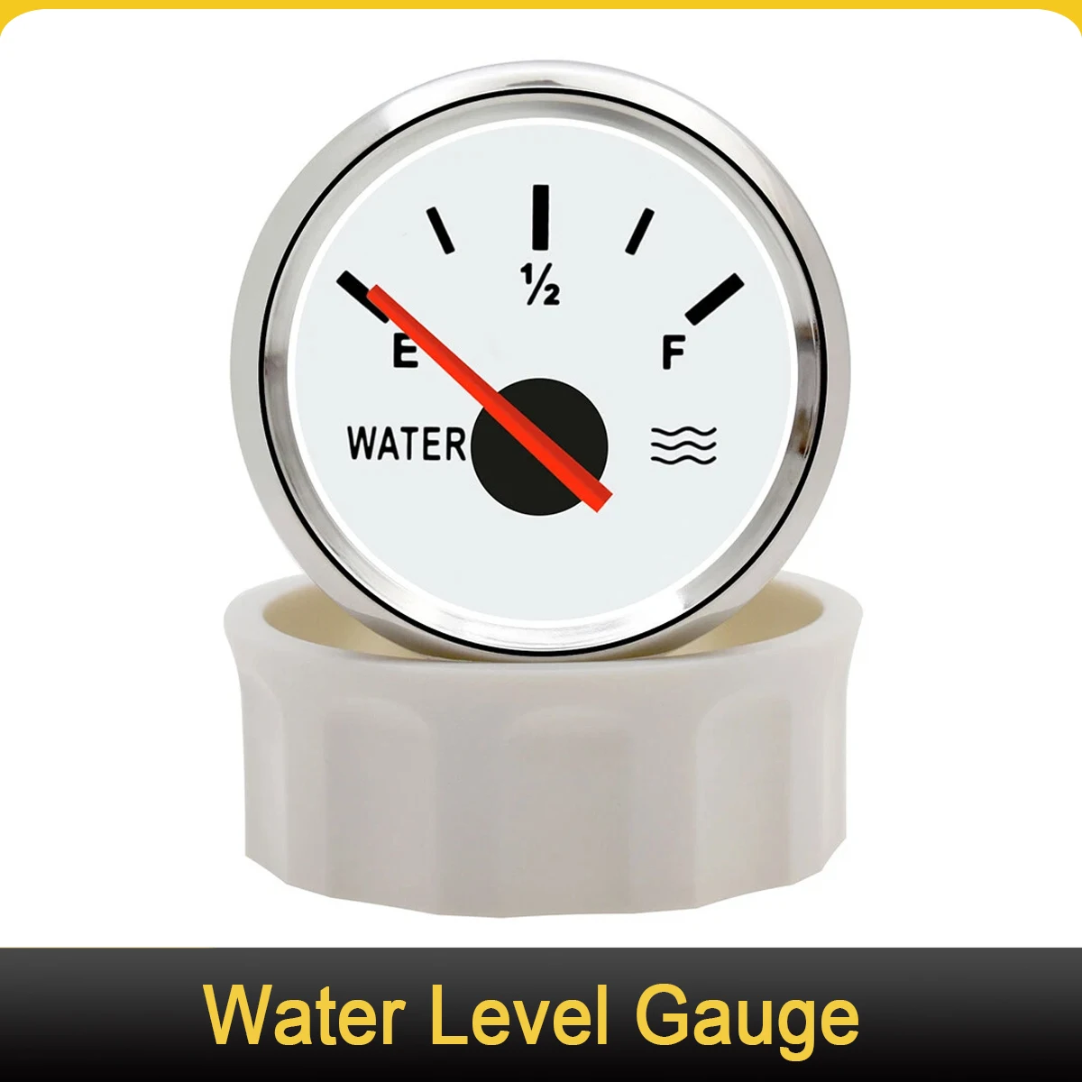 

Waterproof 52mm Water Level Gauge 0-190 Ohm Water Tank Meter Indicator With Red Backlight for Boat Car Yacht RV Camper 12V 24V