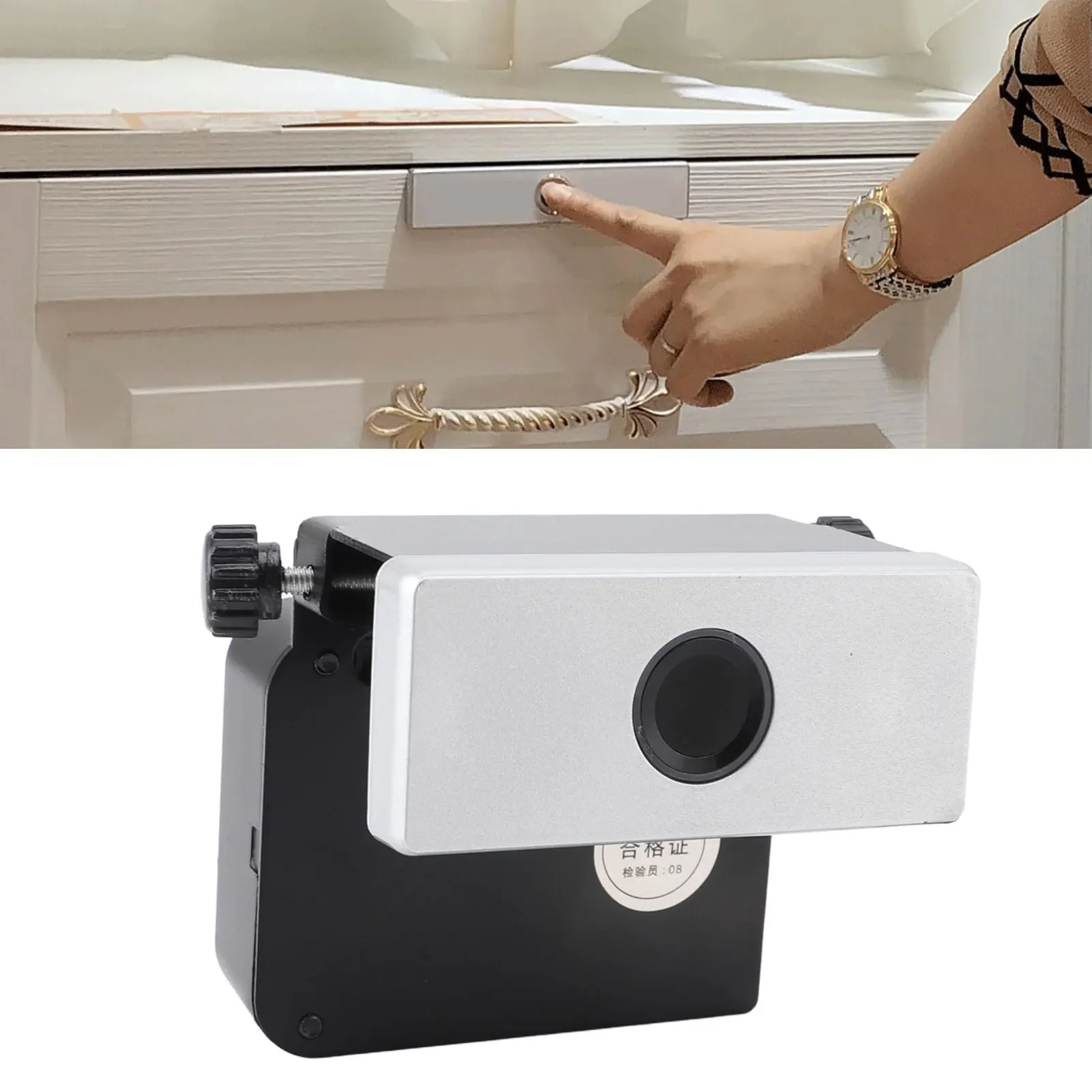 Fingerprint Cabinet Lock Safety Anti Theft Smart Keyless Drawer Wardrobe Lock For Home Office Quick Unlock Easy Install