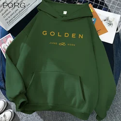 Kpop Jungkook Hoodie Golden Album Merch Vintage Sweatshirt Sudaderas Man Woman Hoodies Tops