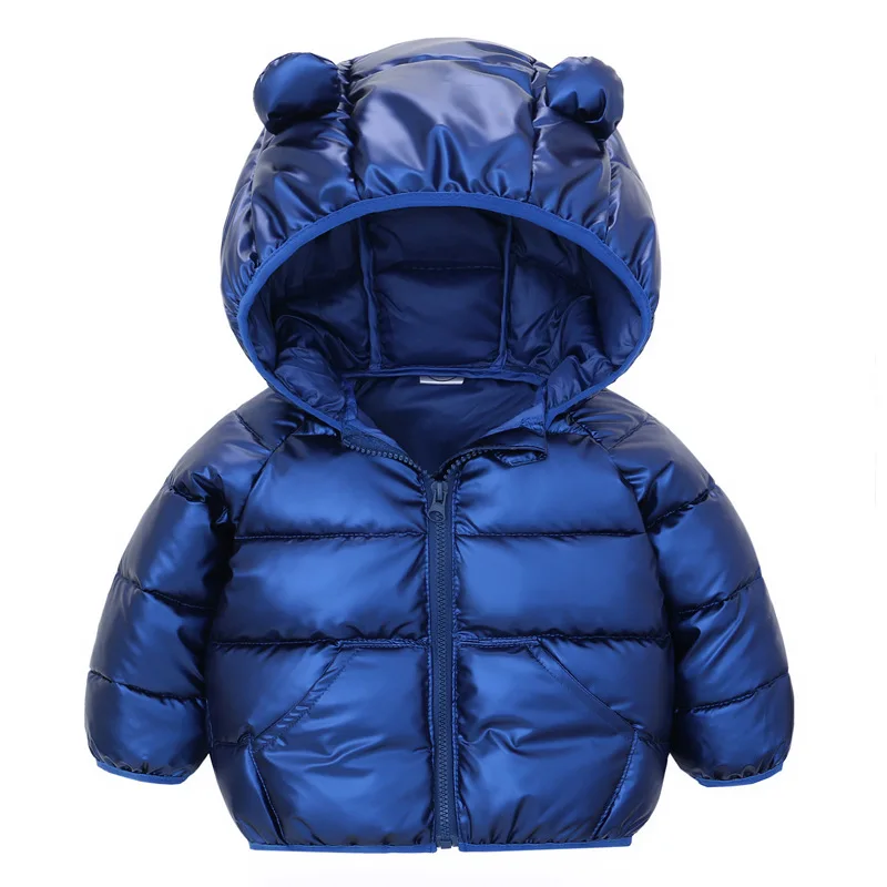 Autumn Winter Baby Girls Boys Jacket Cute Ears Hooded Children Windproof Padded Coat Toddler Long Sleeve Clothing 2 to 6 Years