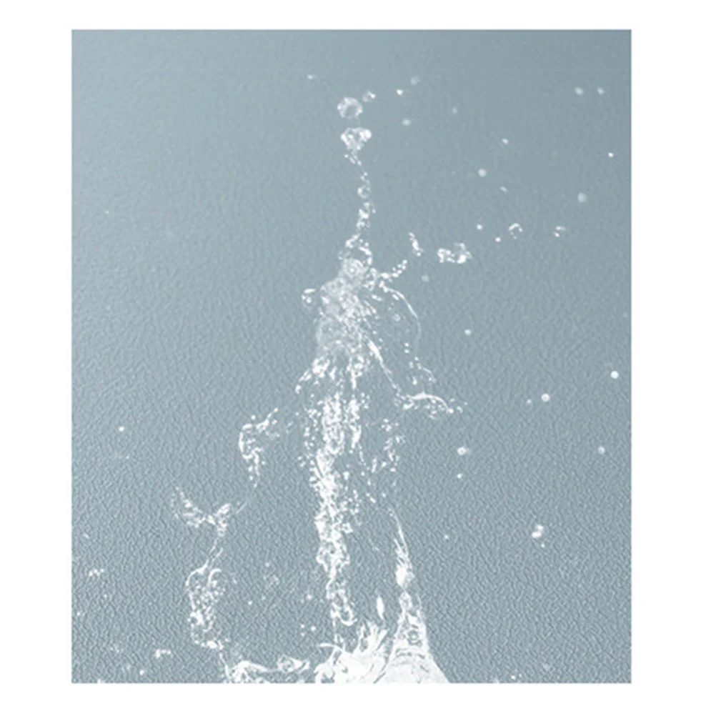 حصيرة مكتب من البولي يوريثان مزدوجة الجوانب مقاومة للماء ومضادة للانزلاق لوحة ماوس كبيرة للوحة المفاتيح والألعاب والمكتب والعمل باللون الأزرق السماوي والفضي #5