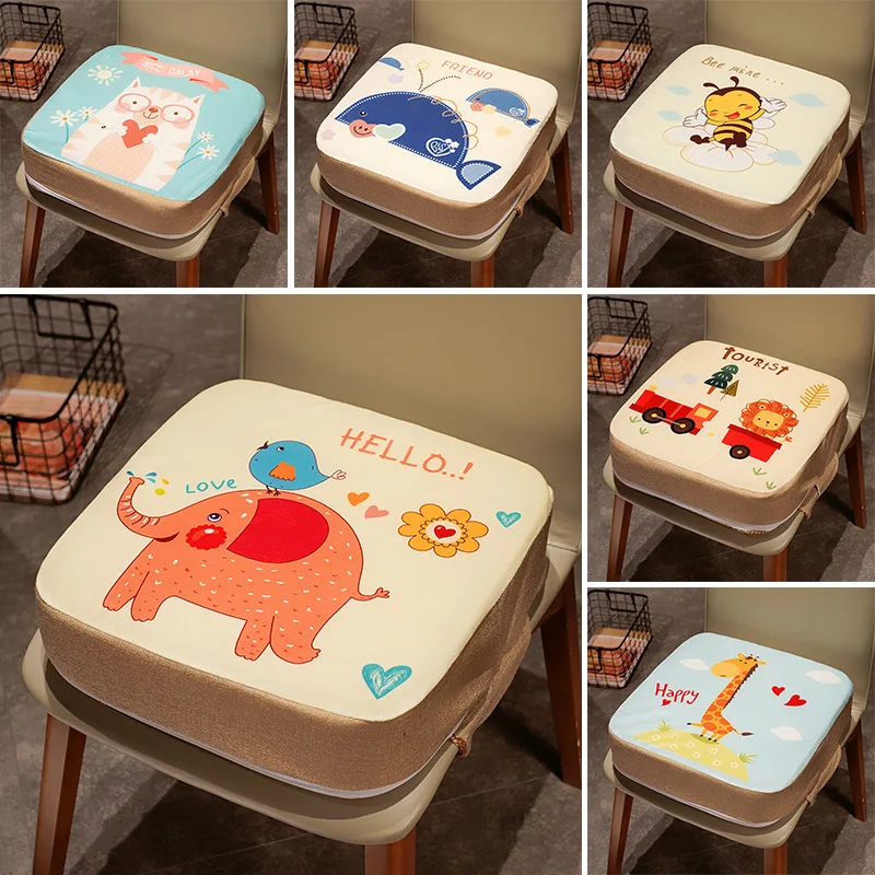 Children Increased Chair Pad Baby Furniture Booster Seat Kids Dining Cushion Pram Chair Height Pad Washable Back Cushion