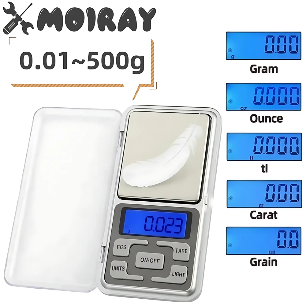 Mini Digital Pocket Scales Jewelry Scales Weight Diamond Balance Kitchen Weighing High Precision Electronic Digital Pocket Scale