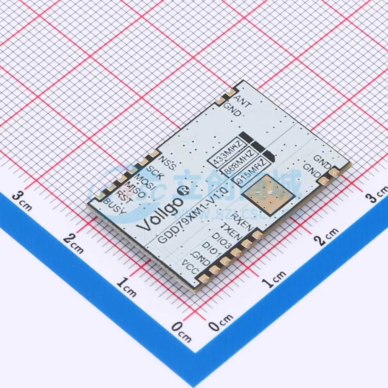 2pcs LLCC68S433X0M1 SMD 30x21mm transceiver 433MHz 868MHz 915MHz GFSK RF Wireless Communication Module for Smart Home System