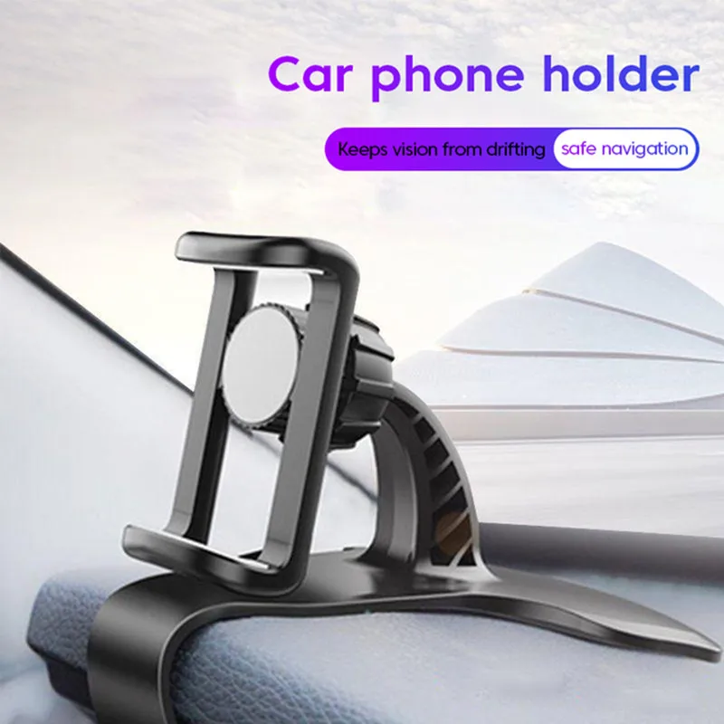 Universal Car Phone Holder Dashboard Vent Clip Mount Hands-Free Mobile Bracket for iPhone Samsung GPS Navigation Stand