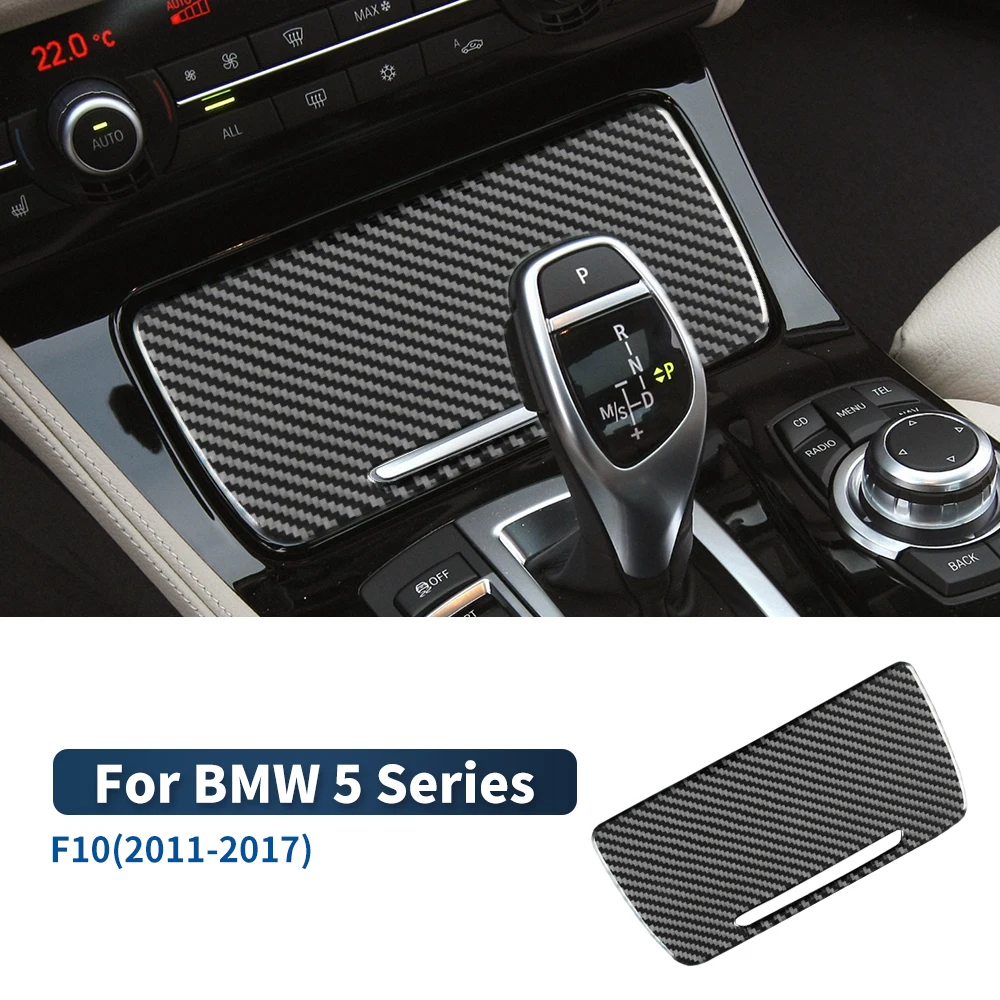 

Для BMW 5 серии F10 2011-2017 аксессуары из углеродного волокна интерьер автомобиля центральный ящик для хранения панель отделка крышка рамка наклейки