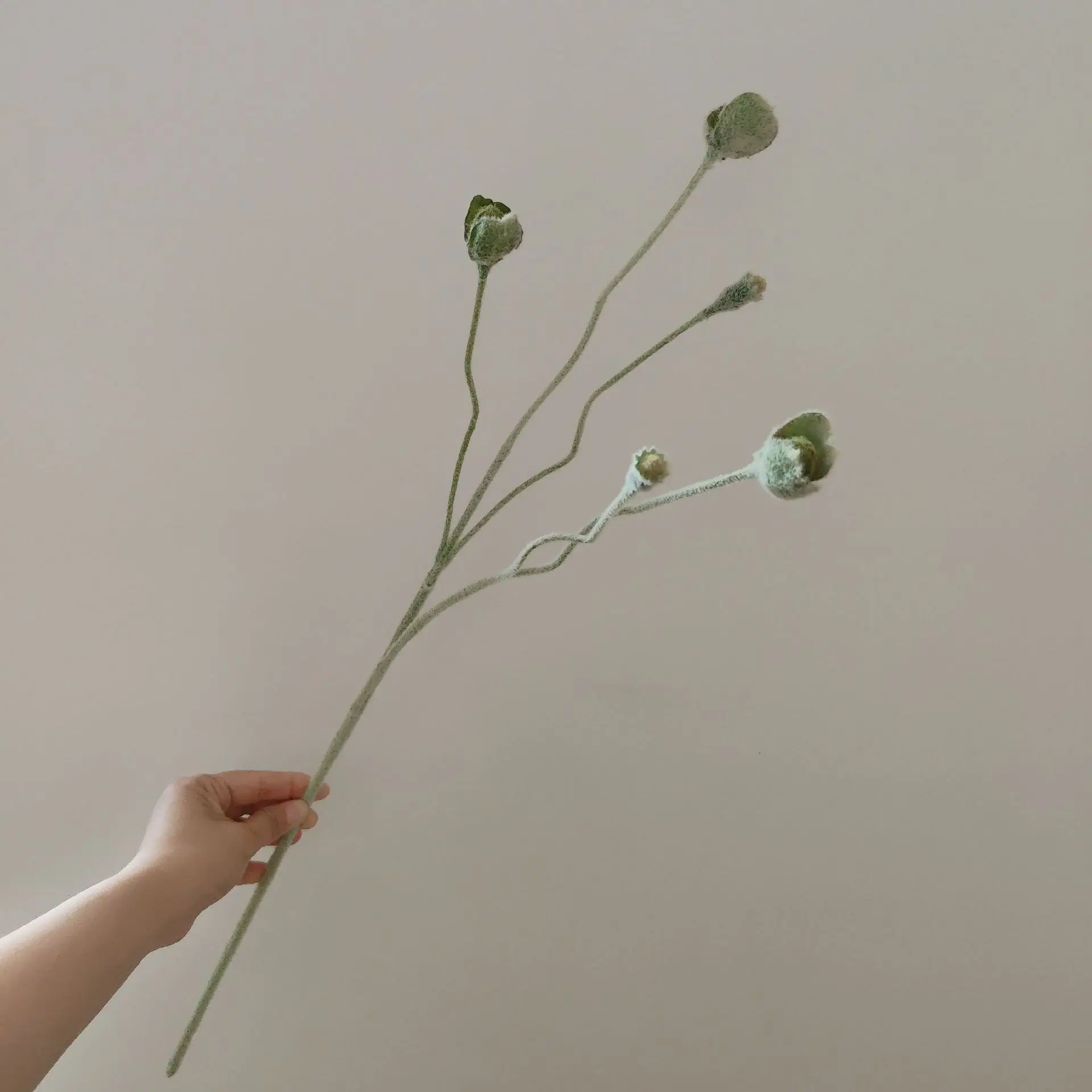 5 Stück Künstliche Beflockte Mohnblüten aus Seide für Hochzeitsdekoration, Blumenarrangements, Heimdekoration, Party-Tischdekoration – Detail 5