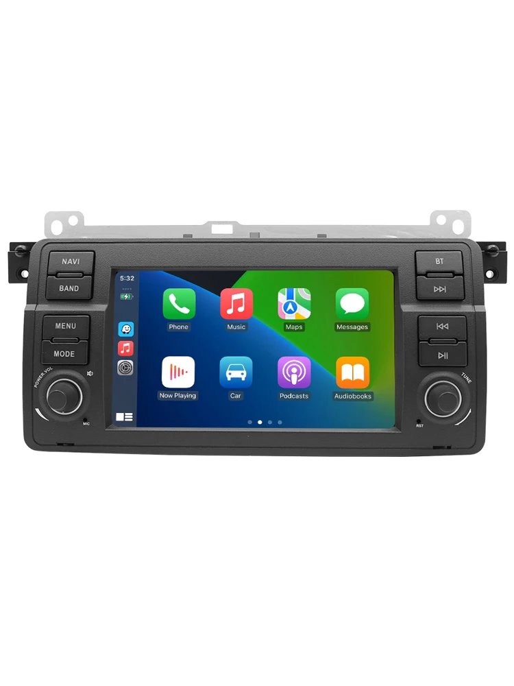 Carplay für BMW E46 998-2006 Carplay Android Auto Autoradio 7 Zoll Android 14 GPS WIFI Bluetooth FM RDS Auto-Multimedia-Player