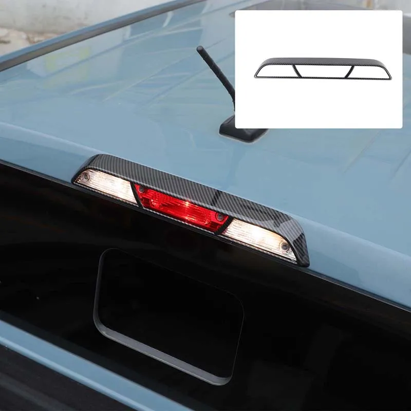 For Ford Maverick 2022 2023 2024 High-Position Brake Light Decorative Frame Auto Parts ABS Carbon Fiber Pattern