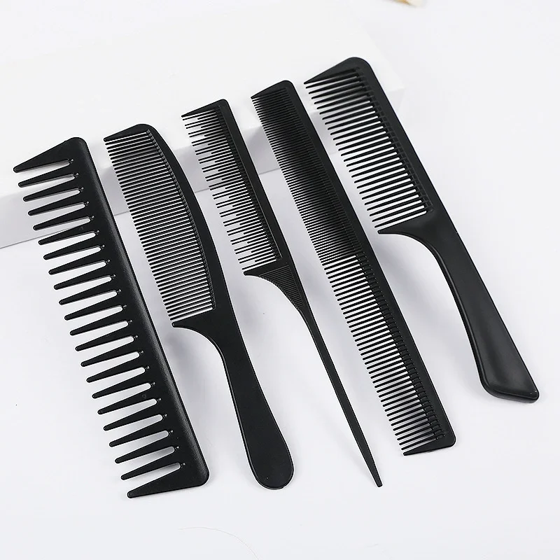 

5 шт., набор расчесок для укладки волос, антистатическая парикмахерская расческа, парикмахерские расчески для стрижки волос, щетка для волос, инструменты для укладки салона красоты