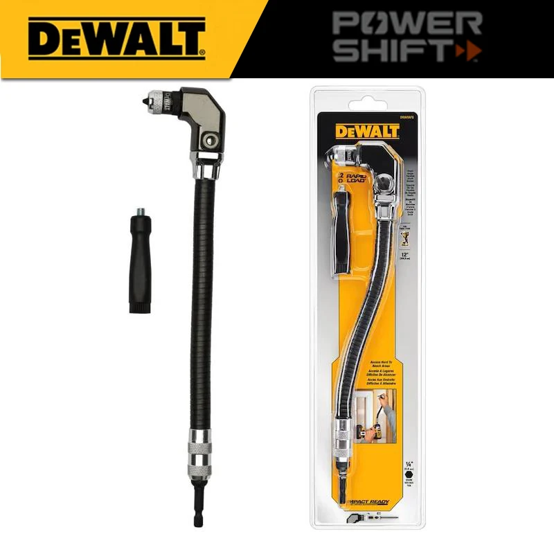 DEWALT 12” Right Angle Flexible Shaft Drill Bit Magnetic Holder Quick Load Adapter 300mm Power Tool Accessory DWARAFS-Z