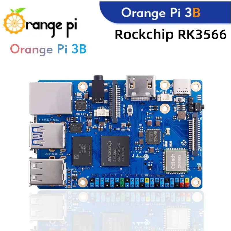 【Hot Sale】Orange Pi 3B 2GB 4GB 8GB RAM Rockchip RK3566 Mini PC Quad-Core 64-bit WiFi+BLE Gigabit Single Board Computer Orange Pi - view 3