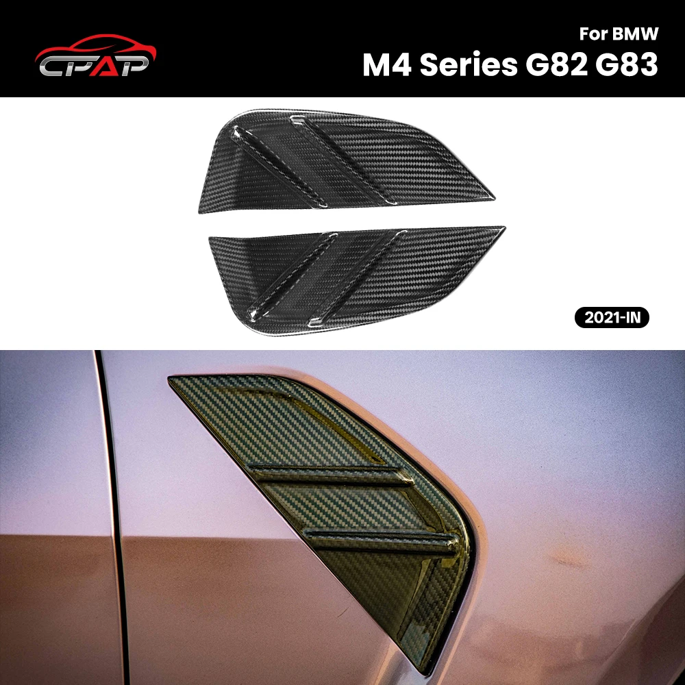 

Real Dry Carbon Fiber Side Fender Car Air Vent Cover Trim Replacement For BMW M4 Series G82 G83 MP Style 2021-IN