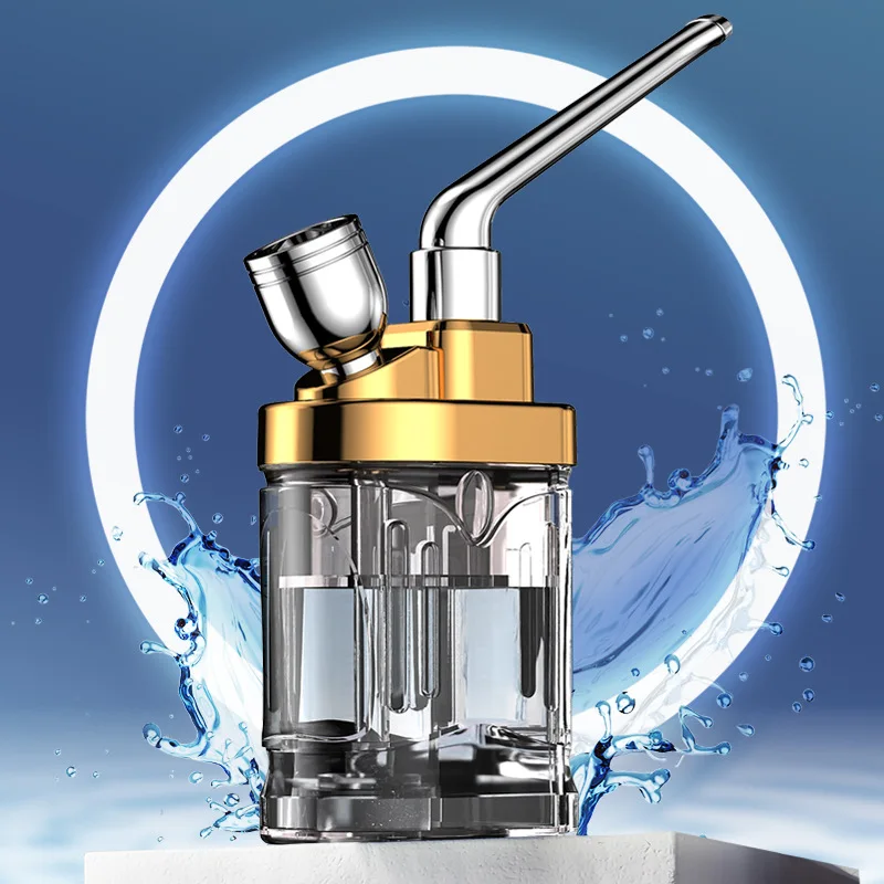 Portable Aluminum & Plastic Cigarette Filter Water Pipe Holder for Men Health Smoke Purification, Multifunctional Smoking Device