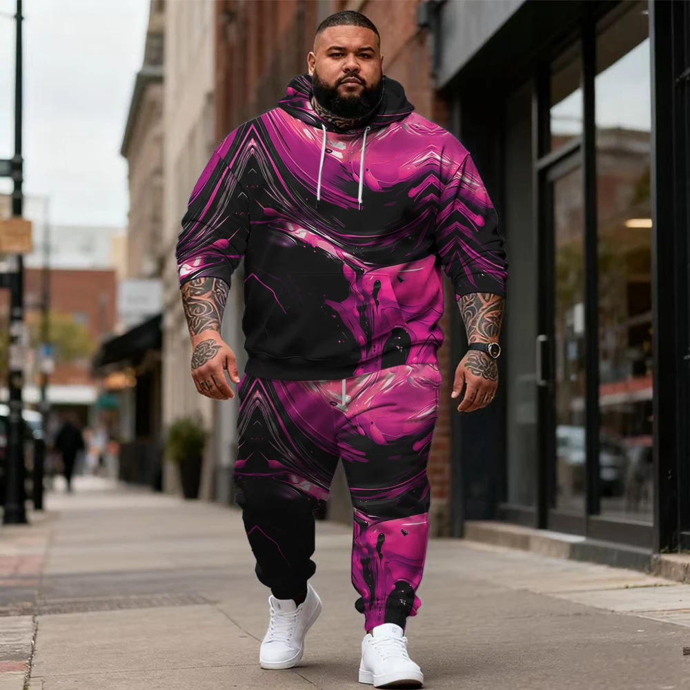 

S-9xl Мужская толстовка больших размеров для больших и высоких людей: Визуальное пространство — одежда из 2 предметов, дышащий материал, уникальный дизайн