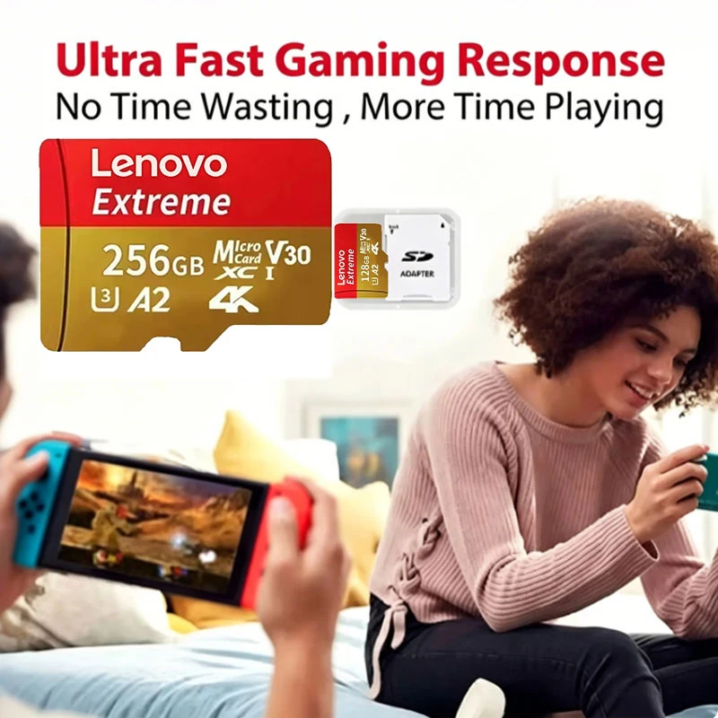 Lenovo Micro SD Card High Speed SD Memory Card 128GB  256GB 512GB 1TB 2TB Micro SD U3 V30 TF Flash Card for Phone Camera Devices view 3