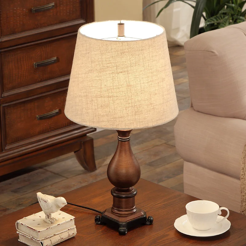 American country retro table lamp bedroom bedside table lamp European creative simplicity modern
