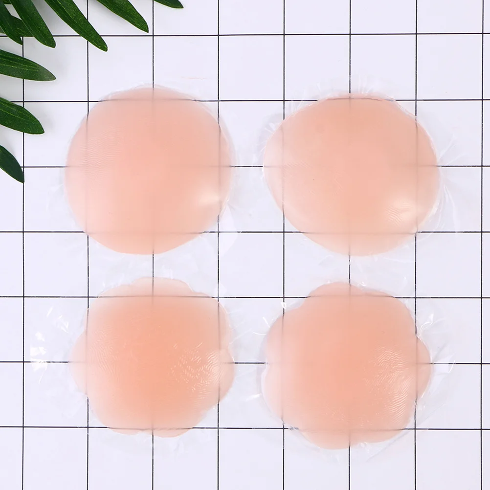 2쌍의 보이지 않는 유두 커버 피부 친화적인 실리콘 소재 여성용 유두 커버를 사용하고 제거하기 쉽습니다.