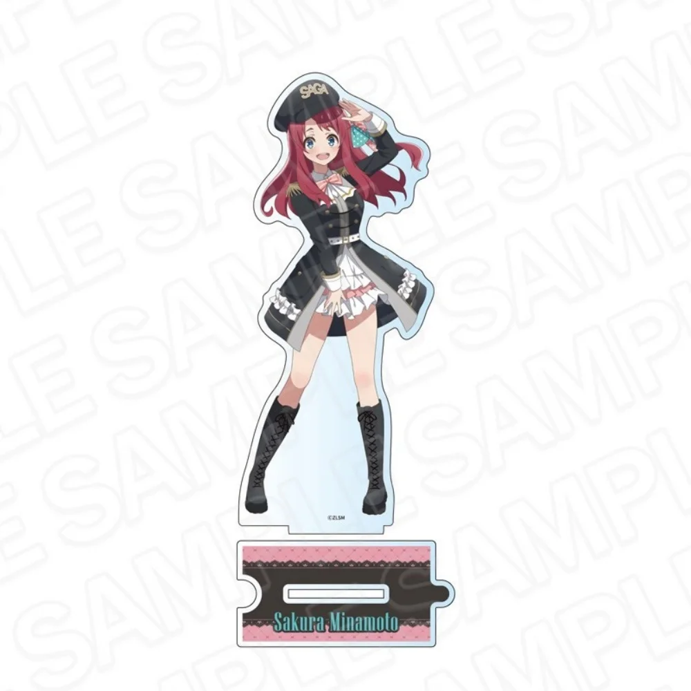 15cm 'Zombieland Saga' Acrylic Stand Keychain Creepy Cute Zombie Idol Anime Merch - Sakura Minamoto Collectible Figure Gift