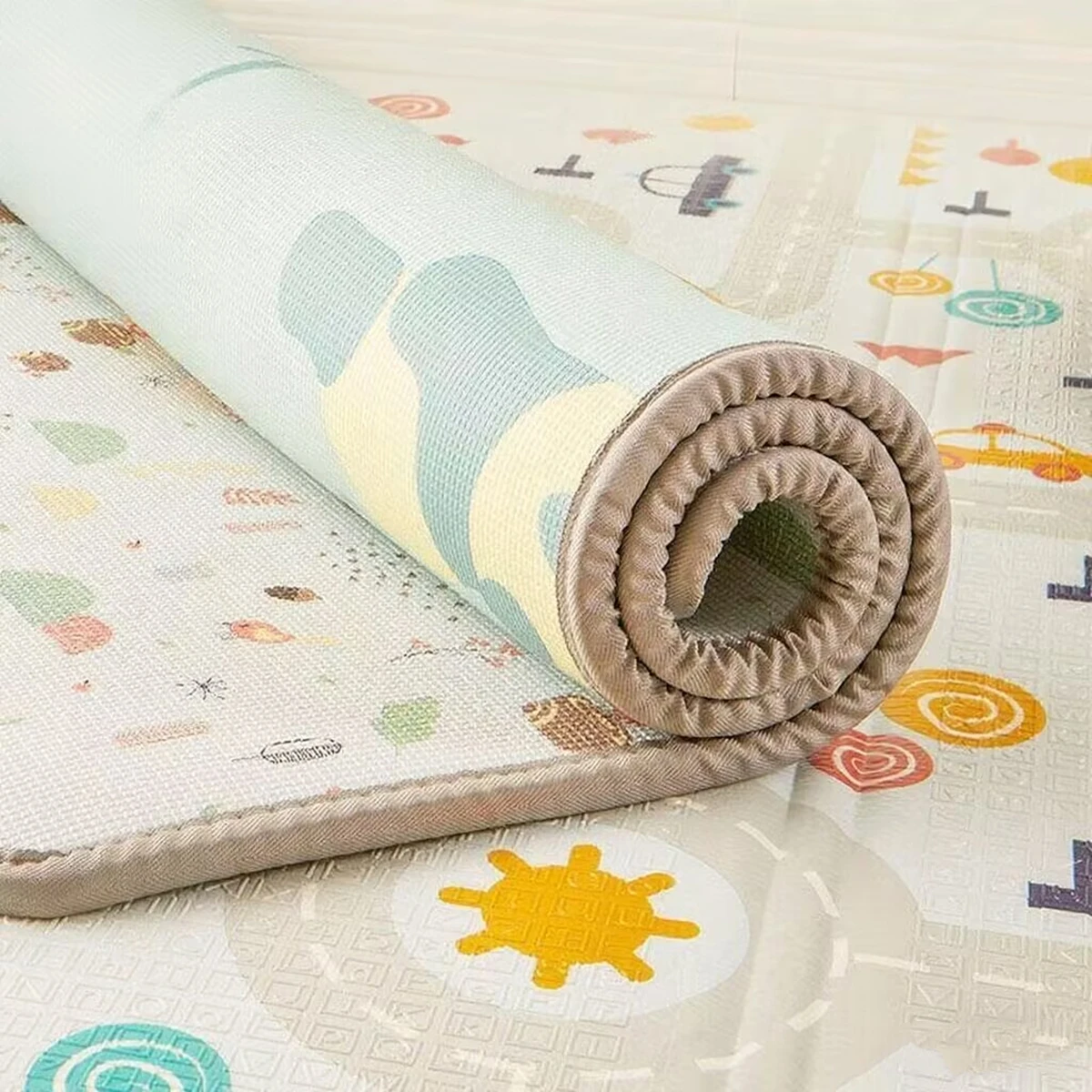 

Baby Play Mat Educational Children's Carpets in The Nursery Climbing Pad Thicken 1/0.5cm Kids Rug Activitys Games Non-Toxic Toys