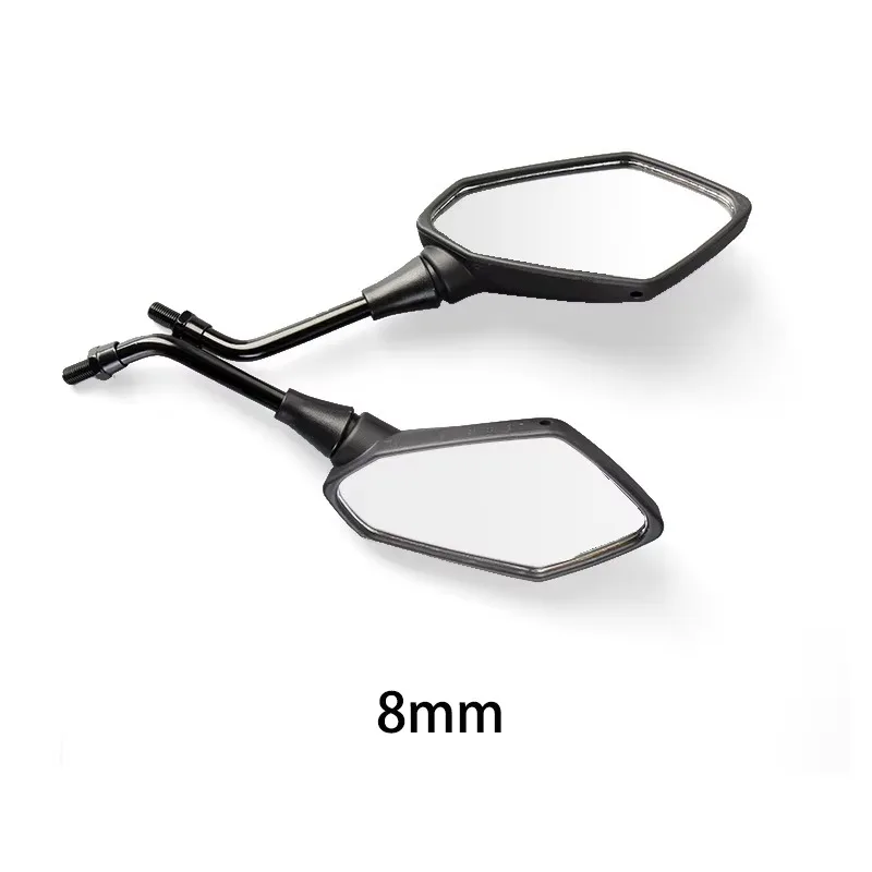 2 stks/paar Universele 8mm 10mm Motorfiets Spiegel Scooter E-Bike Achteruitkijkspiegels Elektromobiel Achterkant Bolle Spiegel