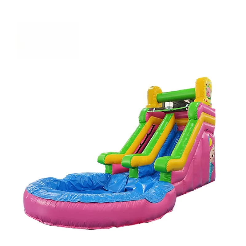 

Outdoor PVC Inflatable Swimming Pool Slide For Adults Kids Commercial Accessories Model For Water Fun City Bouncer With Pool