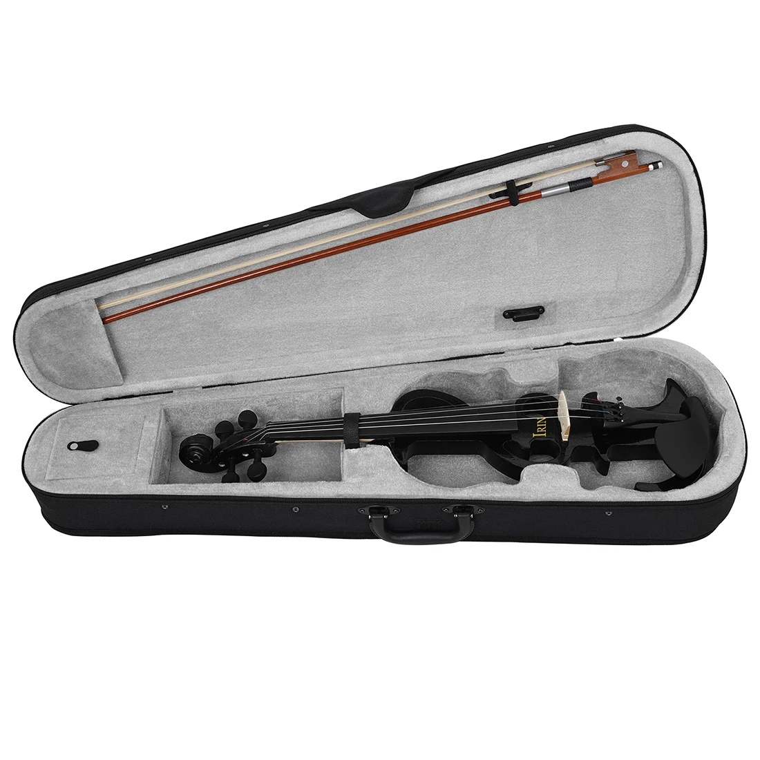 IRIN Electric Violin Right Handed 4/4 Electric Silent Violin Fiddle Accessories W/4/4 Violin Bow & Fiddle Bridge & Violin Case