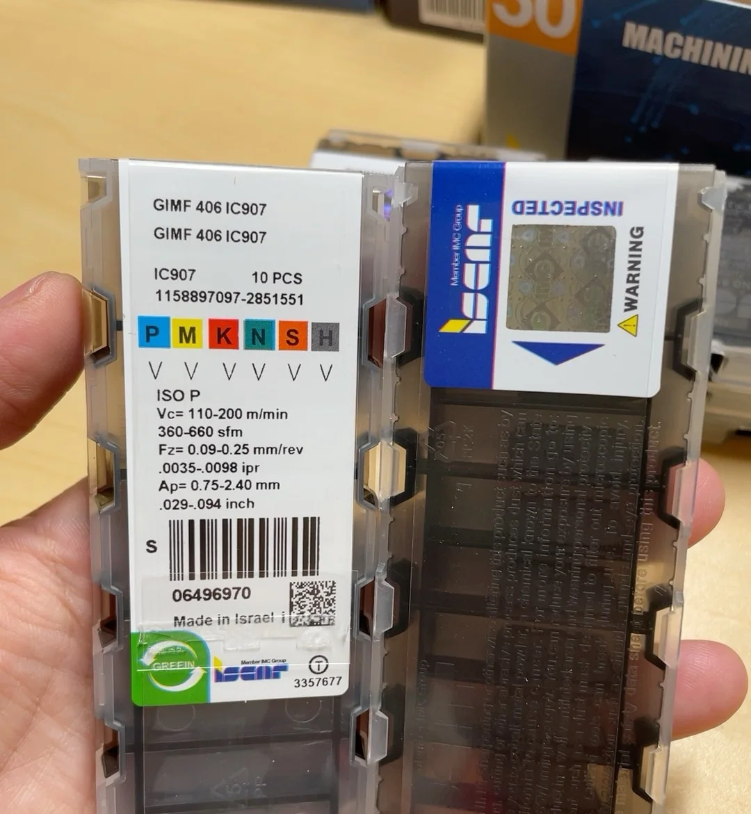 

Hard alloy cutting blades GIMF406 IC907