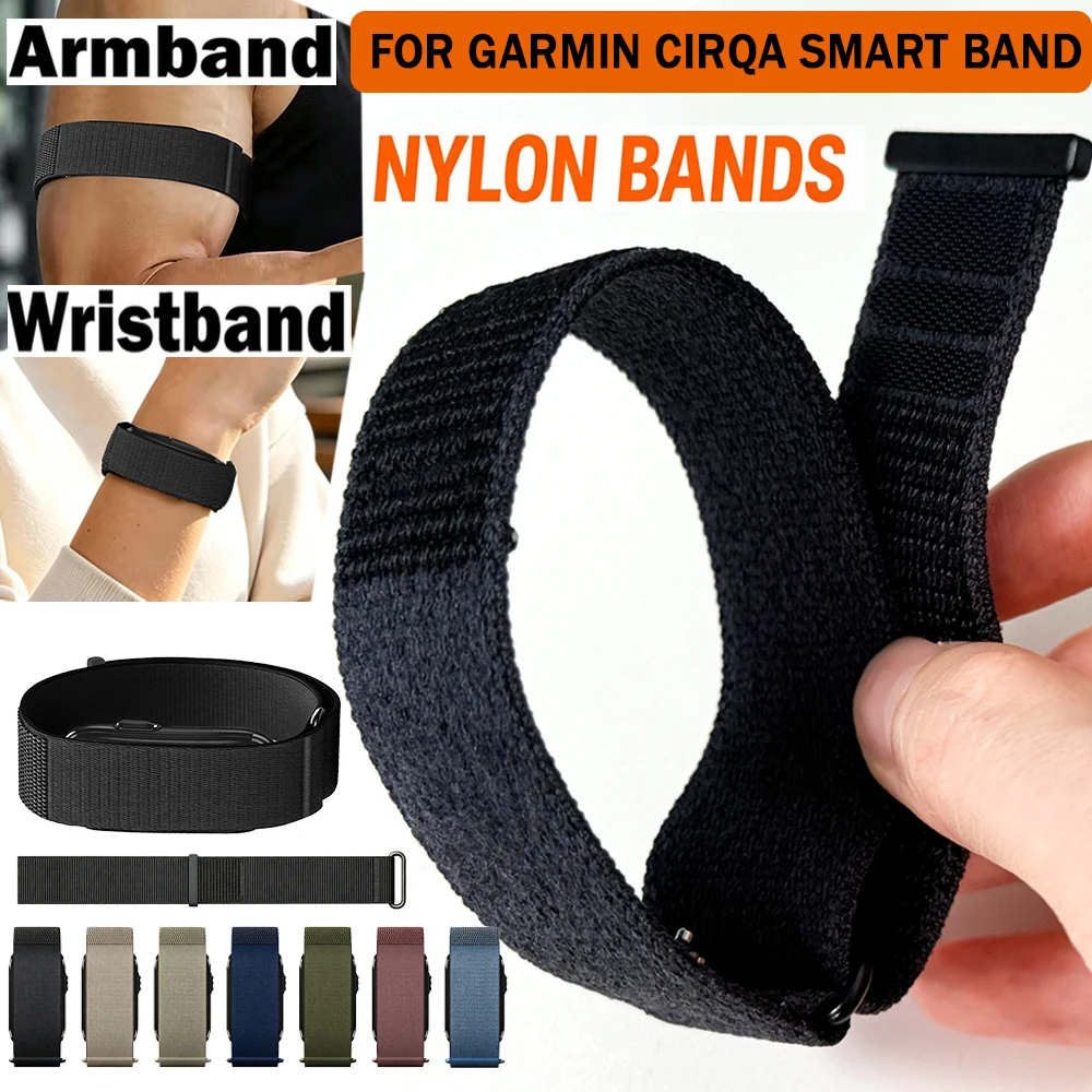 Image of Nylon-Bizeps-Armband für Garmin CIRQA Smart Band Fitness-Tracker, Verstellbarer Riemen für Garmin CIRQA Smart Band Zubehör