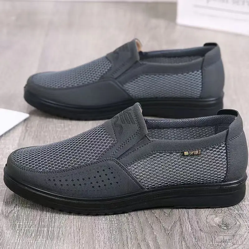 New Listed New Brand 2022 Men Casual Hot Sales High-End Shoes Summer Mesh for Men Super Light Flats Shoes Big Size # 38-48