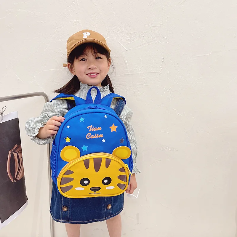 2023 New Cartoon Little Tiger Rabbit Children's School Bag Kindergarten Lightweight Backpacks for Boys and Girls Large Capacity