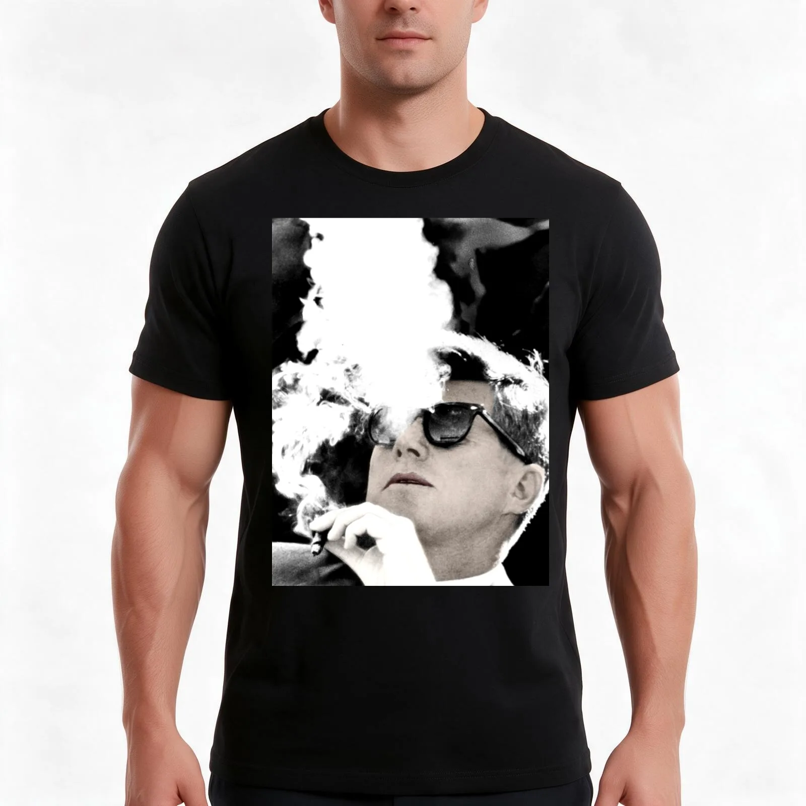 John F Kennedy - ? Doc Braham; All Rights Reserved T-Shirt, Summer Casual Cotton Tee, Oversized Streetwear Tops, 100% Cotton