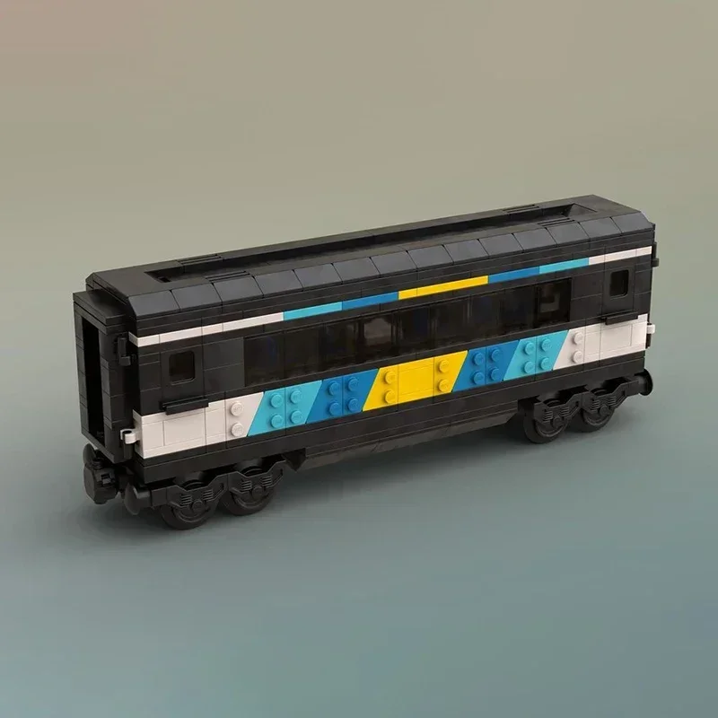 Moc Building Blocks Brightline Passenger Car Model Locomotive Technology Bricks DIY Assembly Train Mechanical Tools Toy Gift