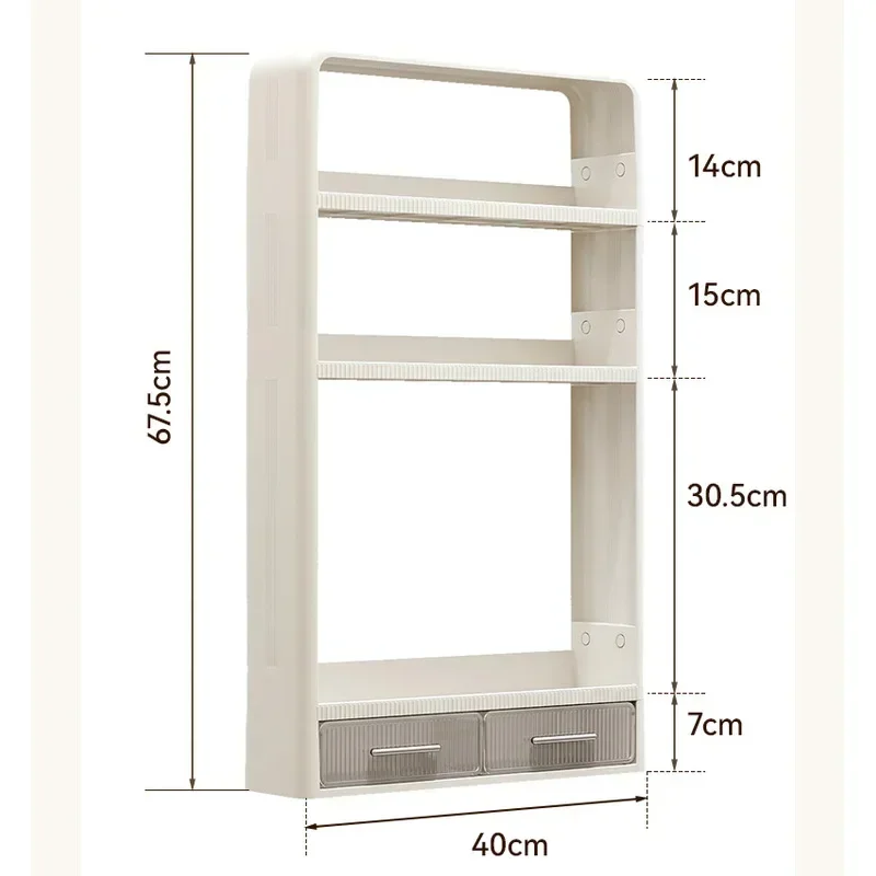 Bathroom Storage Rack Bathroom Wash Table Non Perforated Wall Mounted Skincare Product Storage Rack Bathroom Organizer