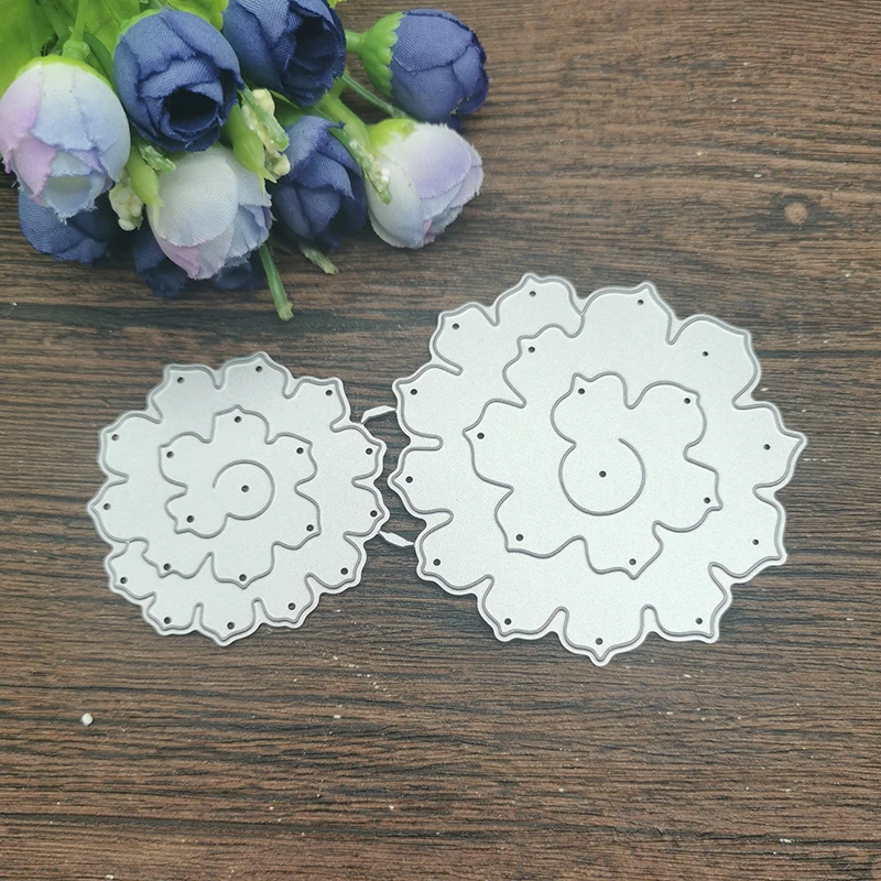 3D Rose Flower Frame Craft Metal Cutting Die Stencils for DIY Scrapbooking Album Decorative Embossing Handmade Paper Cards Gift