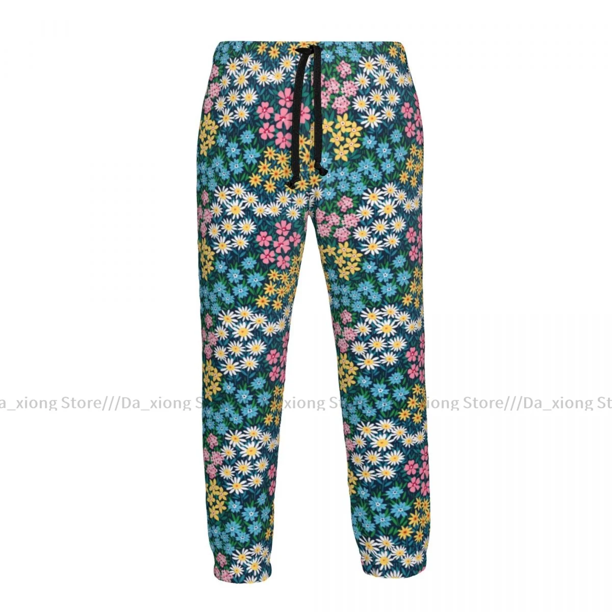 Man Casual Pants Vintage Floral Fashion Flowers Casual Trousers Sport Jogging Tracksuits Sweatpants Male Pants