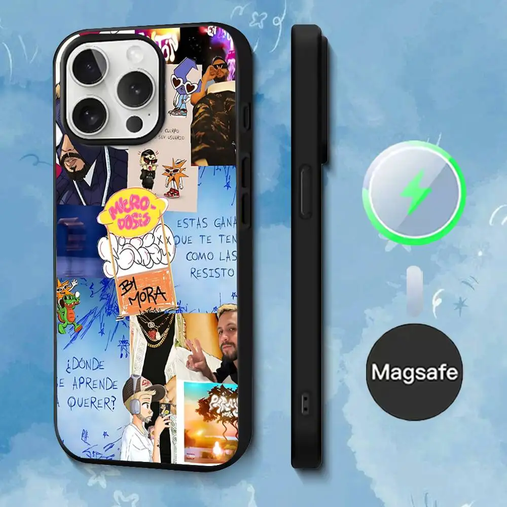 Etui na telefon M-Mora Estrella Singer do iPhone 17, 16, 15, 14, 13, 12, 11, Pro, Max, Plus, Mini, SE4, z magnetycznym systemem Magsafe do bezprzewodowego ładowania