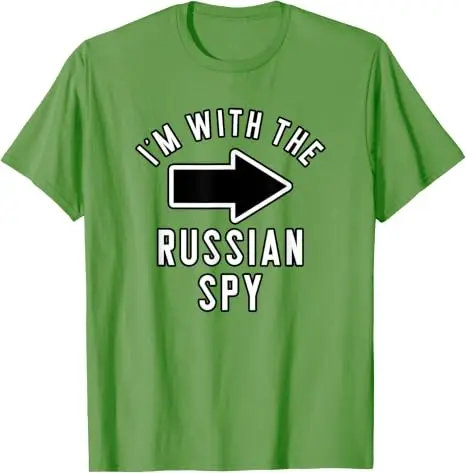 Halloween-Kostümshirts für Paare „Ich bin beim russischen Spion“ T-Shirt Y2K Persönlichkeitsdruck mit sarkastischem Spruch Neuheit – Detail 9