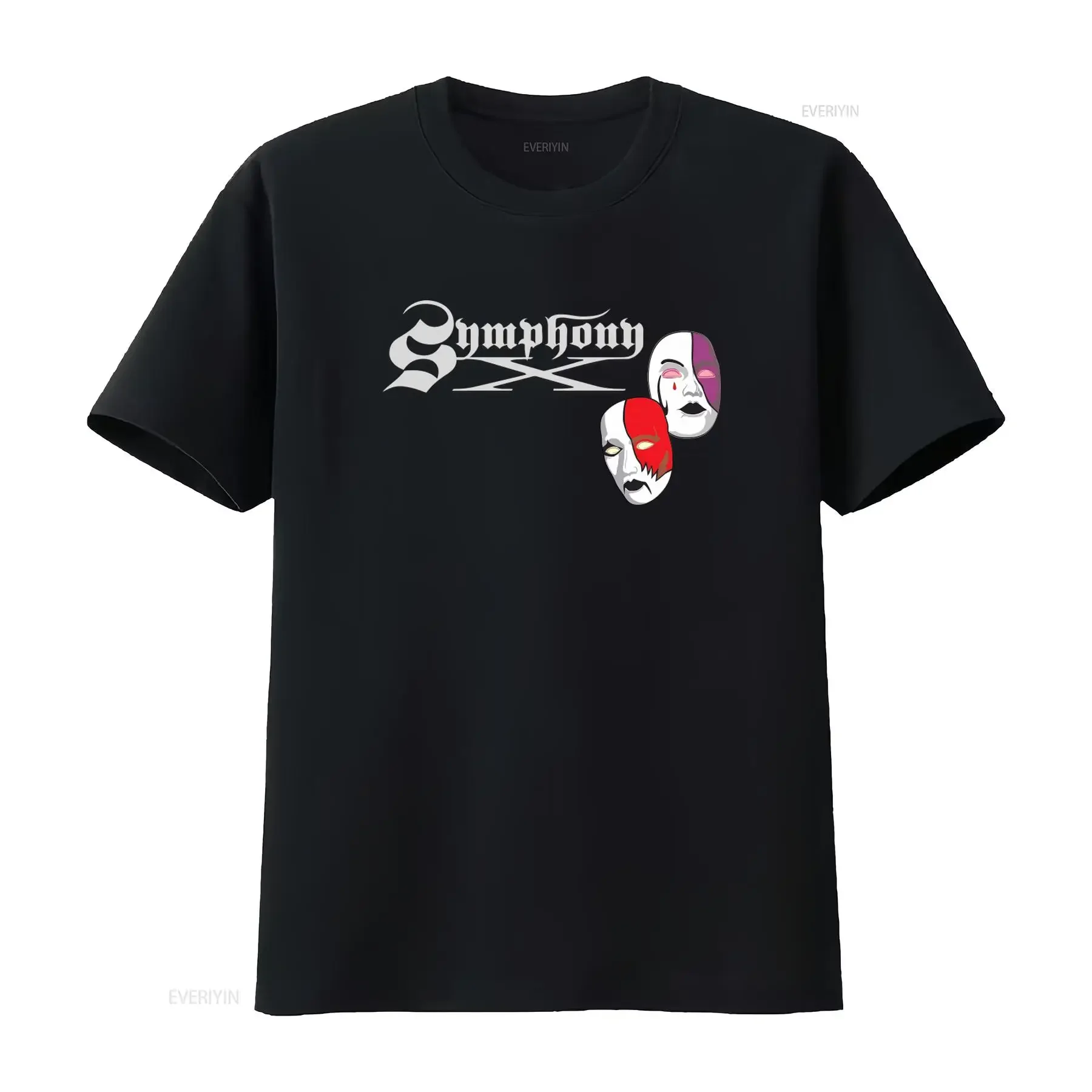 Symphony X American Progressive Metal Band Mask Design T Shirt Available in Sizes M 2XL vintage Washed Unisex graphic Stretched