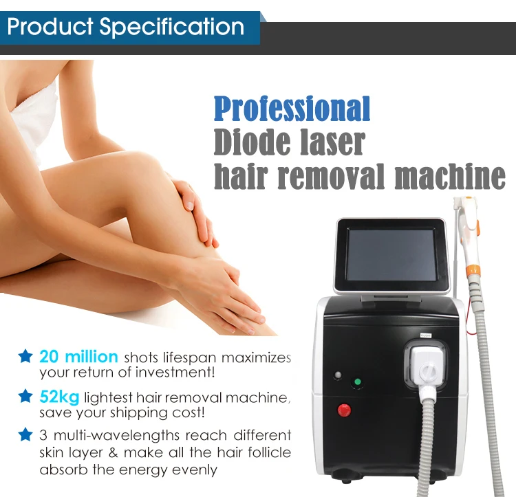 2022 New Home Use Remove Ice Platinum 3 Wavelength 808nm Diode Laser Hair Removal Machine 808 Remov Machin Remover