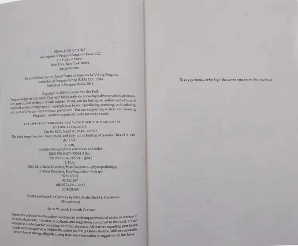 1 Book The Body Keeps The Scor By Bessel Van Der Kolk M.D Anxiety Disorders English Book Paperback