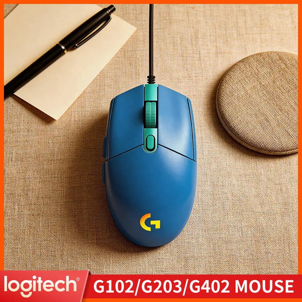 Logitech G102 Wired Gaming Mouse, 8x Faster Than Ordinary Mice, 6 Programmable Buttons, RGB Backlit, Compatible with PC/Mac