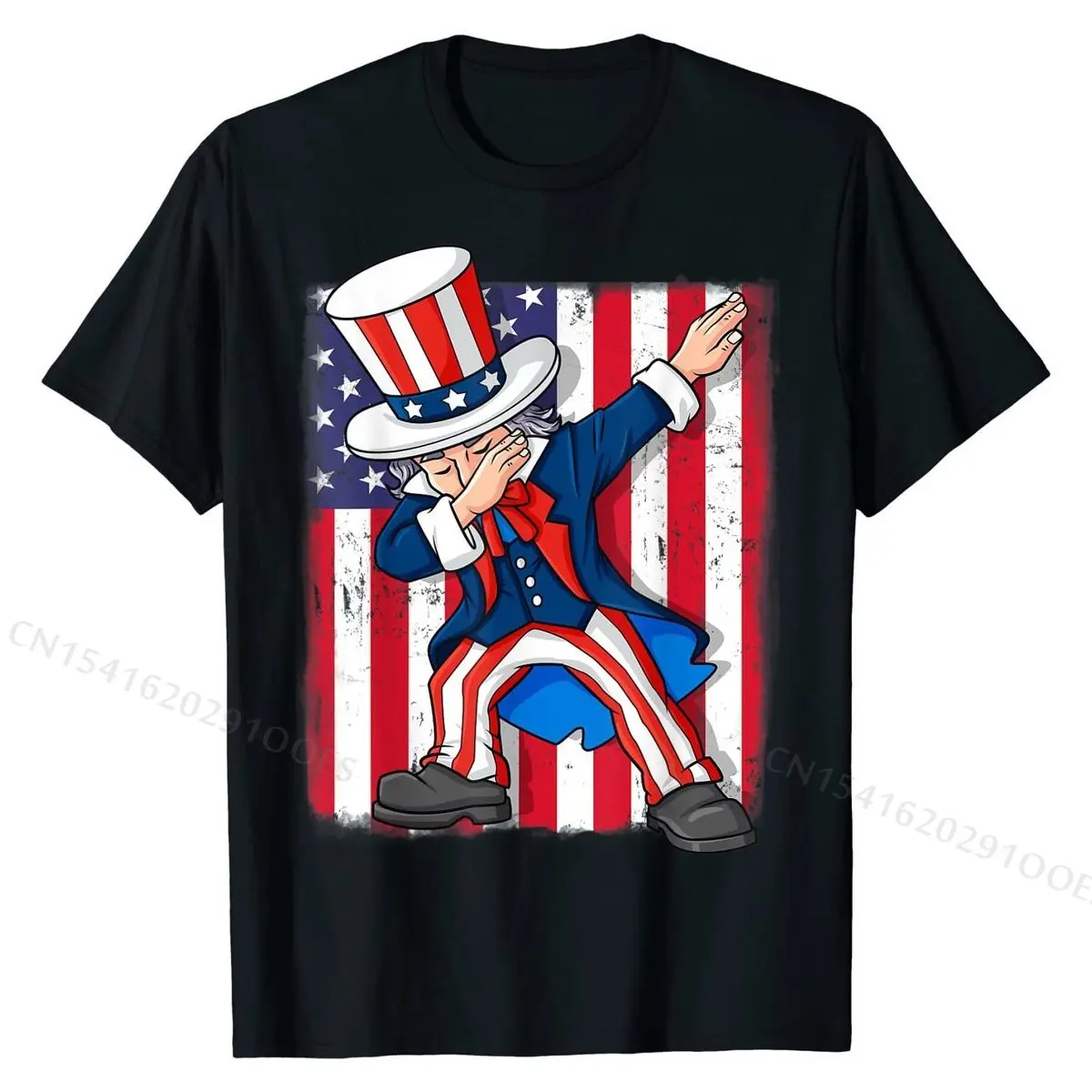 Dabbing Uncle Sam 4th Of July Dab Boys Girls Kids T-Shirt Leisure Tops & Tees for Men Cotton T Shirts Printed On Faddish