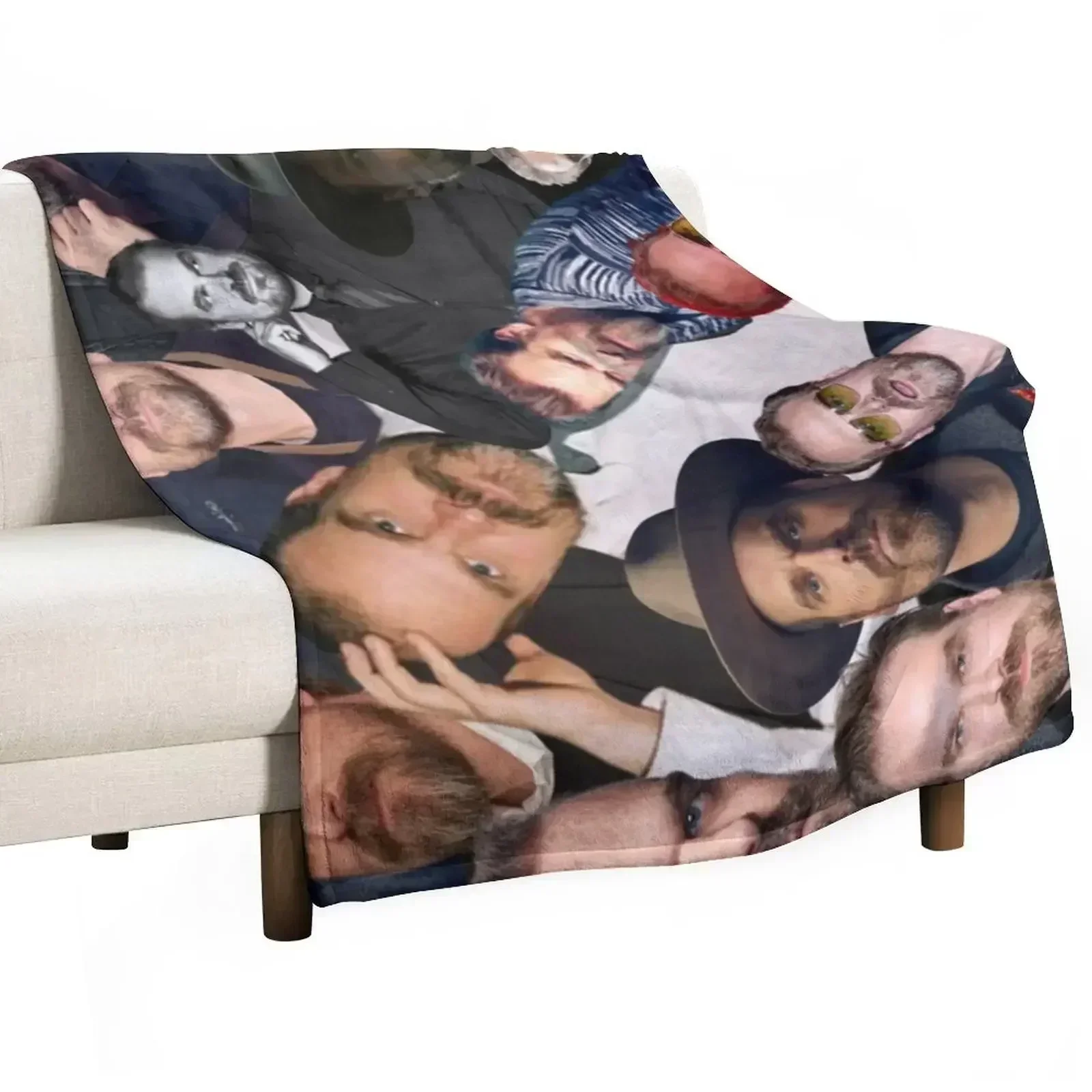 

david harbour photo collage Throw Blanket warm for winter Cute Blankets For Baby Sofa Quilt Blankets