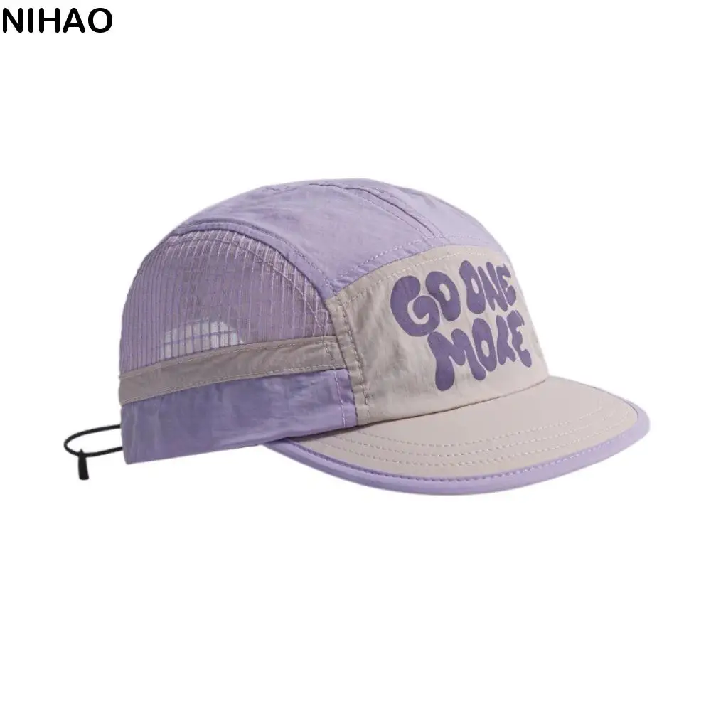 

Soft Brim Quick-drying Baseball Cap Retro 5-panel Hip-hop Hat Breathable Hat Casual Lightweight Mesh Running Caps Men and Women