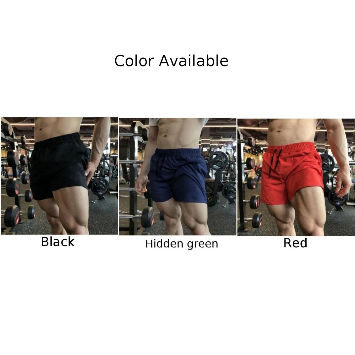 Atmungsaktive Shorts für Herren, Outdoor-Lauftasche, Kordelzug, elastische Taille, langes Bein, Boxershorts mit Feuchtigkeitsaufnahme